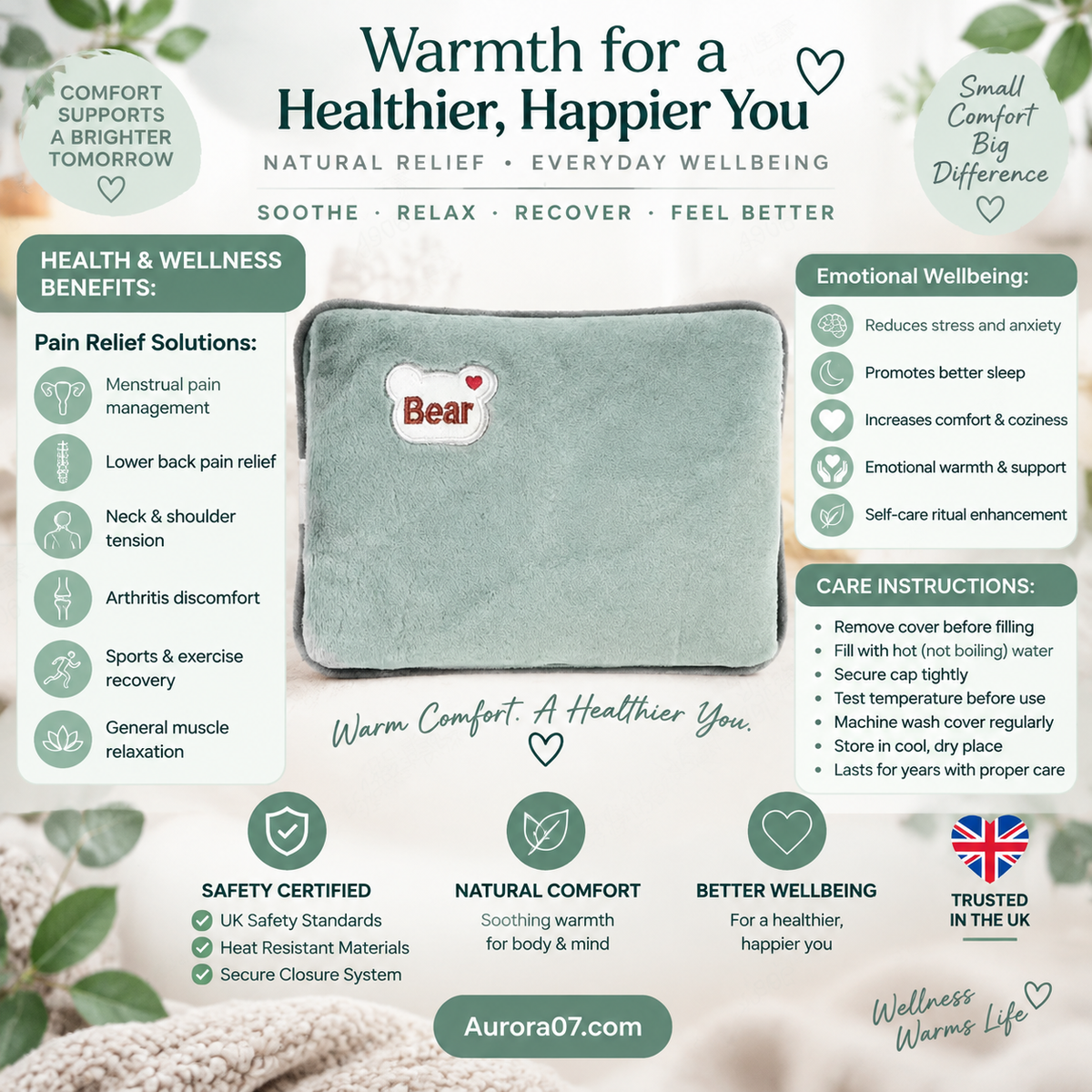 🔥 70% OFF | Plush Rechargeable Heat Pack – Soft Winter Hand & Body Warmer