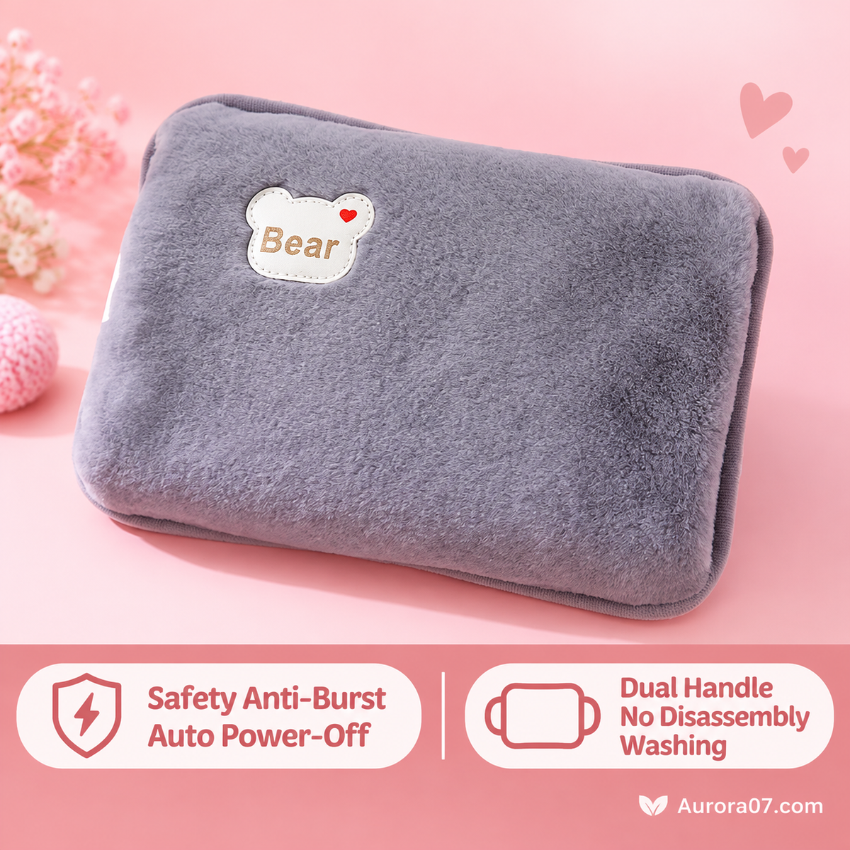 🔥 70% OFF | Plush Rechargeable Heat Pack – Soft Winter Hand & Body Warmer
