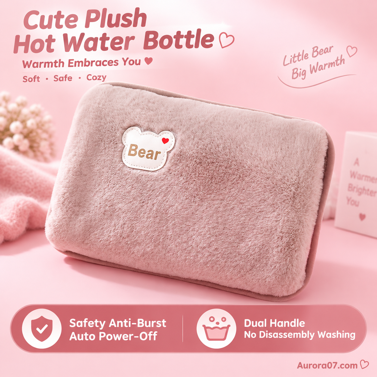 🔥 70% OFF | Plush Rechargeable Heat Pack – Soft Winter Hand & Body Warmer