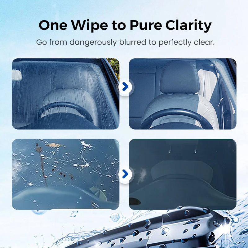 🔥 60% OFF | Windshield Oil Film Remover – One-Wipe Glass Cleaner