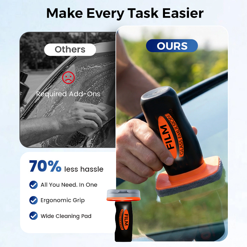 🔥 60% OFF | Windshield Oil Film Remover – One-Wipe Glass Cleaner