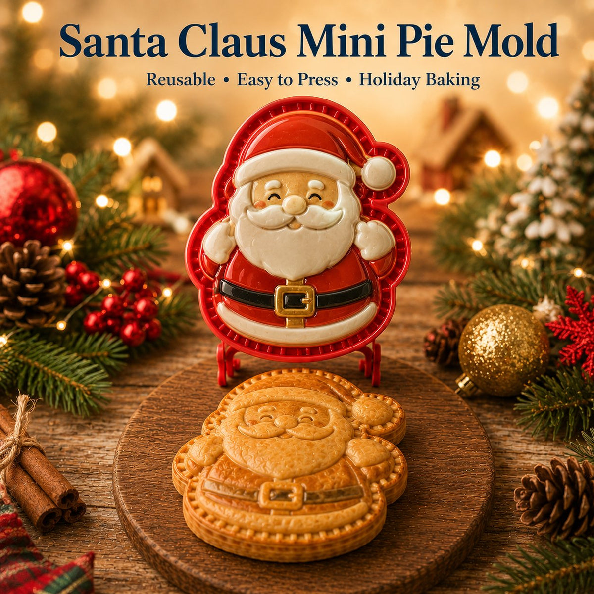 🎄 ONLY $5.99 ✨ 16-Design Christmas Mini Pie Mold Set – Reusable Holiday Baking Molds