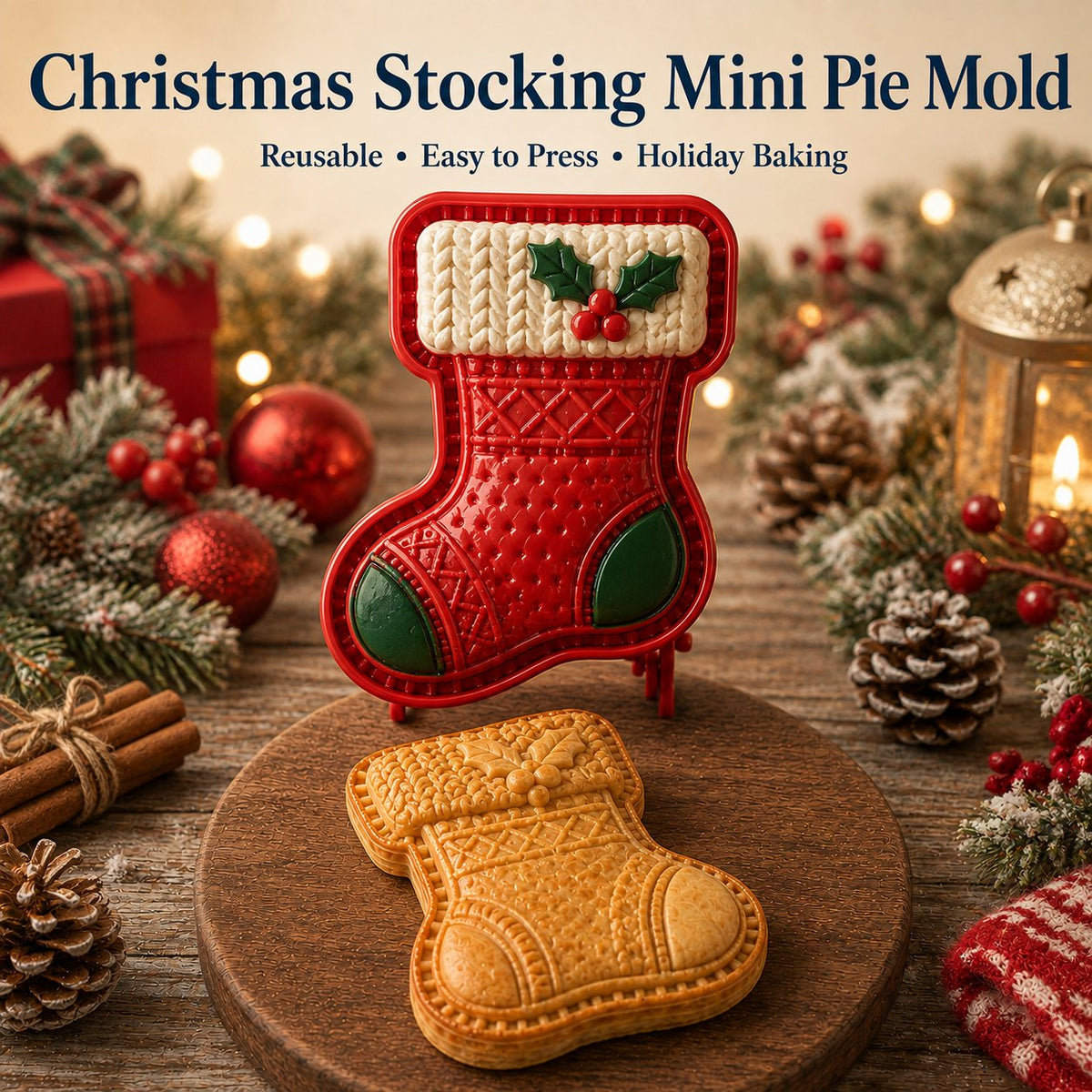 🎄 ONLY $5.99 ✨ 16-Design Christmas Mini Pie Mold Set – Reusable Holiday Baking Molds