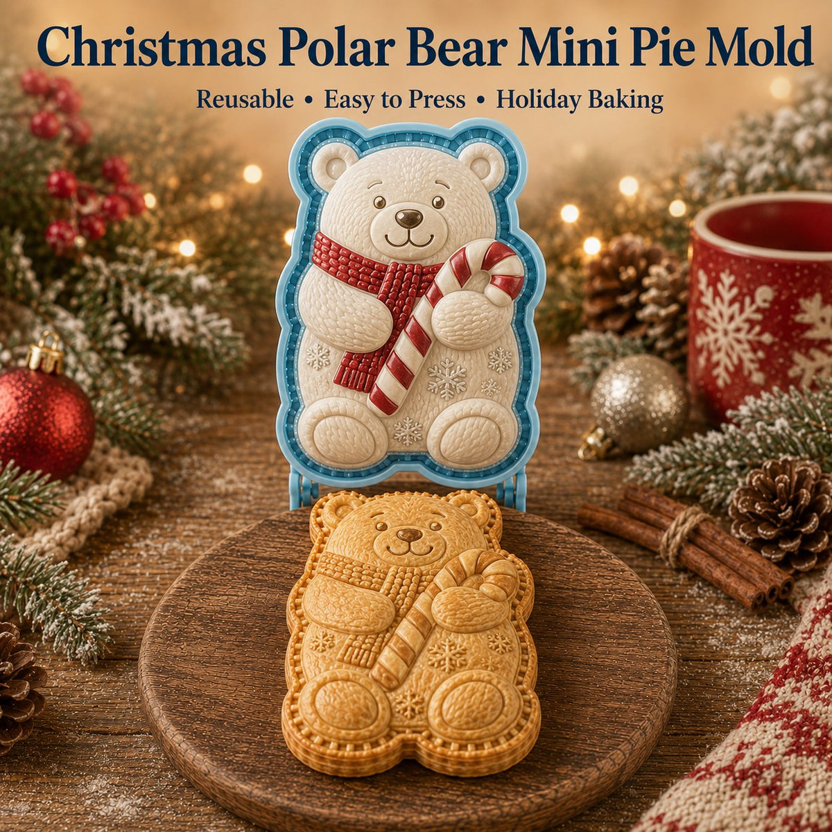 🎄 ONLY $5.99 ✨ 16-Design Christmas Mini Pie Mold Set – Reusable Holiday Baking Molds