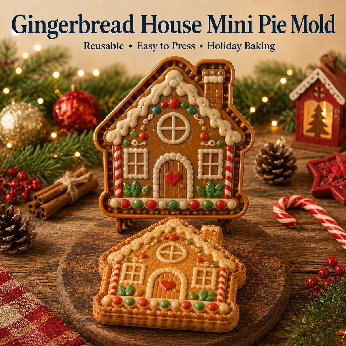 🎄 ONLY $5.99 ✨ 16-Design Christmas Mini Pie Mold Set – Reusable Holiday Baking Molds