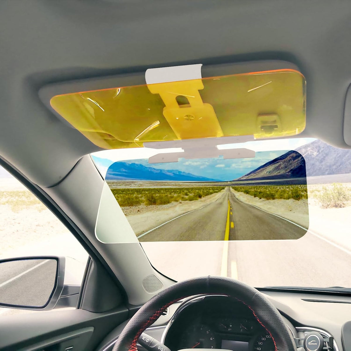 🚗 53% OFF | HD Anti-Glare Car Visor – Day & Night Driving