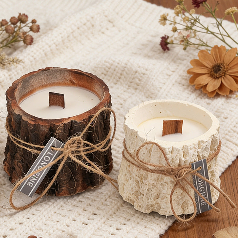 ✨ VANADAILY PICK ✨ Rustic Wood Scented Candle – Cozy Home Fragrance