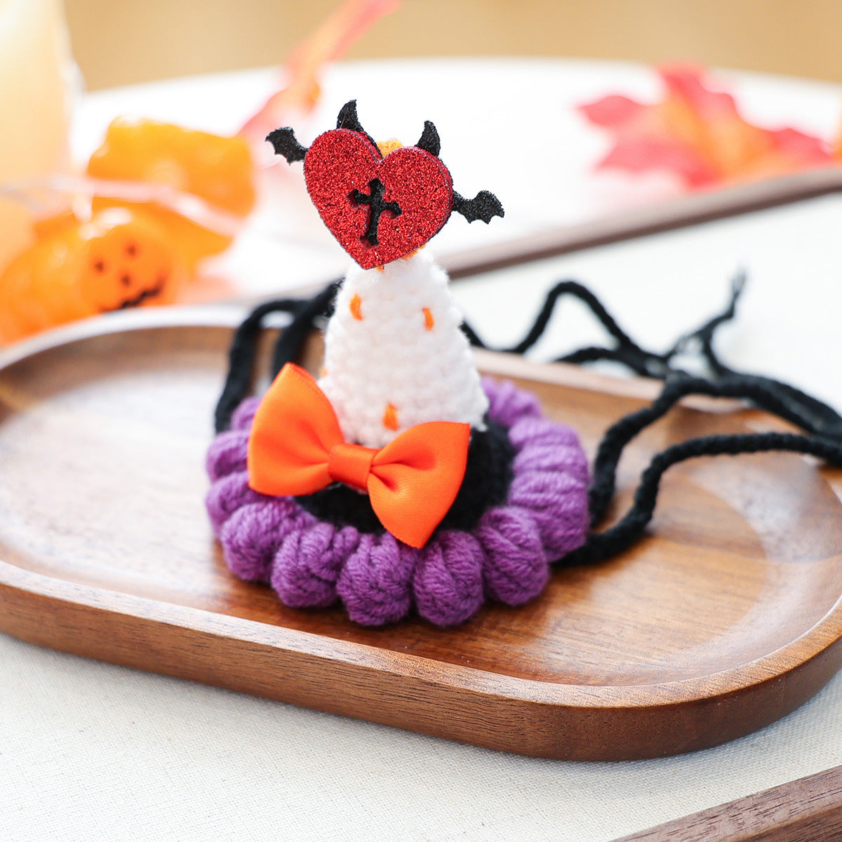🎃 65% OFF ✨ Devil Heart Ghost Knit Pet Collar
