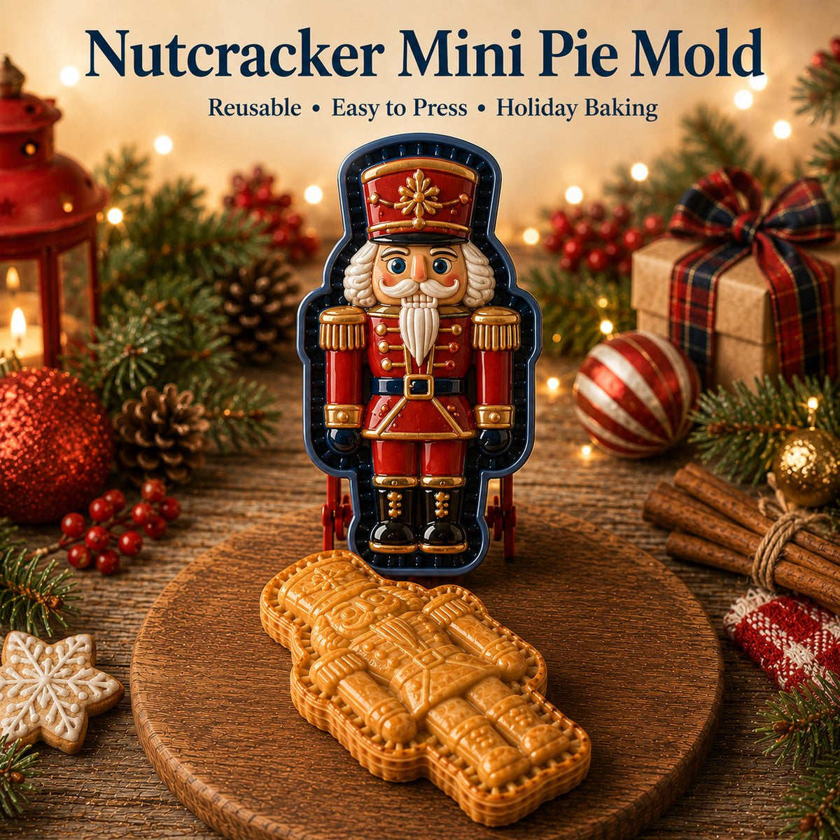🎄 ONLY $5.99 ✨ 16-Design Christmas Mini Pie Mold Set – Reusable Holiday Baking Molds