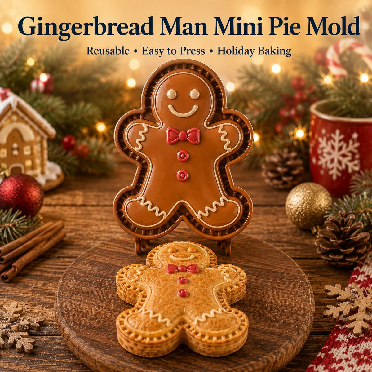 🎄 ONLY $5.99 ✨ 16-Design Christmas Mini Pie Mold Set – Reusable Holiday Baking Molds