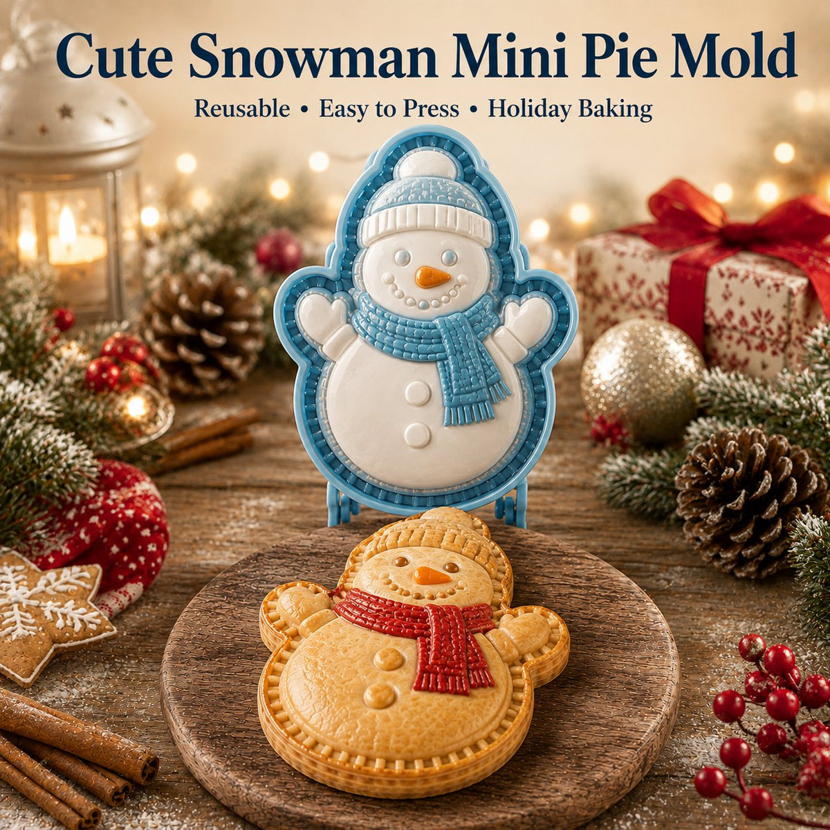 🎄 ONLY $5.99 ✨ 16-Design Christmas Mini Pie Mold Set – Reusable Holiday Baking Molds