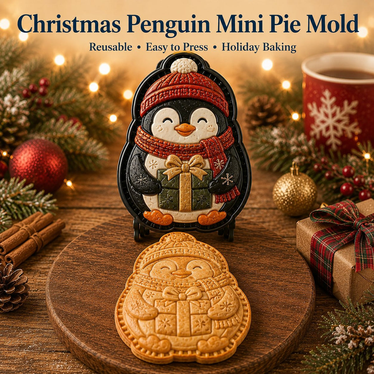 🎄 ONLY $5.99 ✨ 16-Design Christmas Mini Pie Mold Set – Reusable Holiday Baking Molds