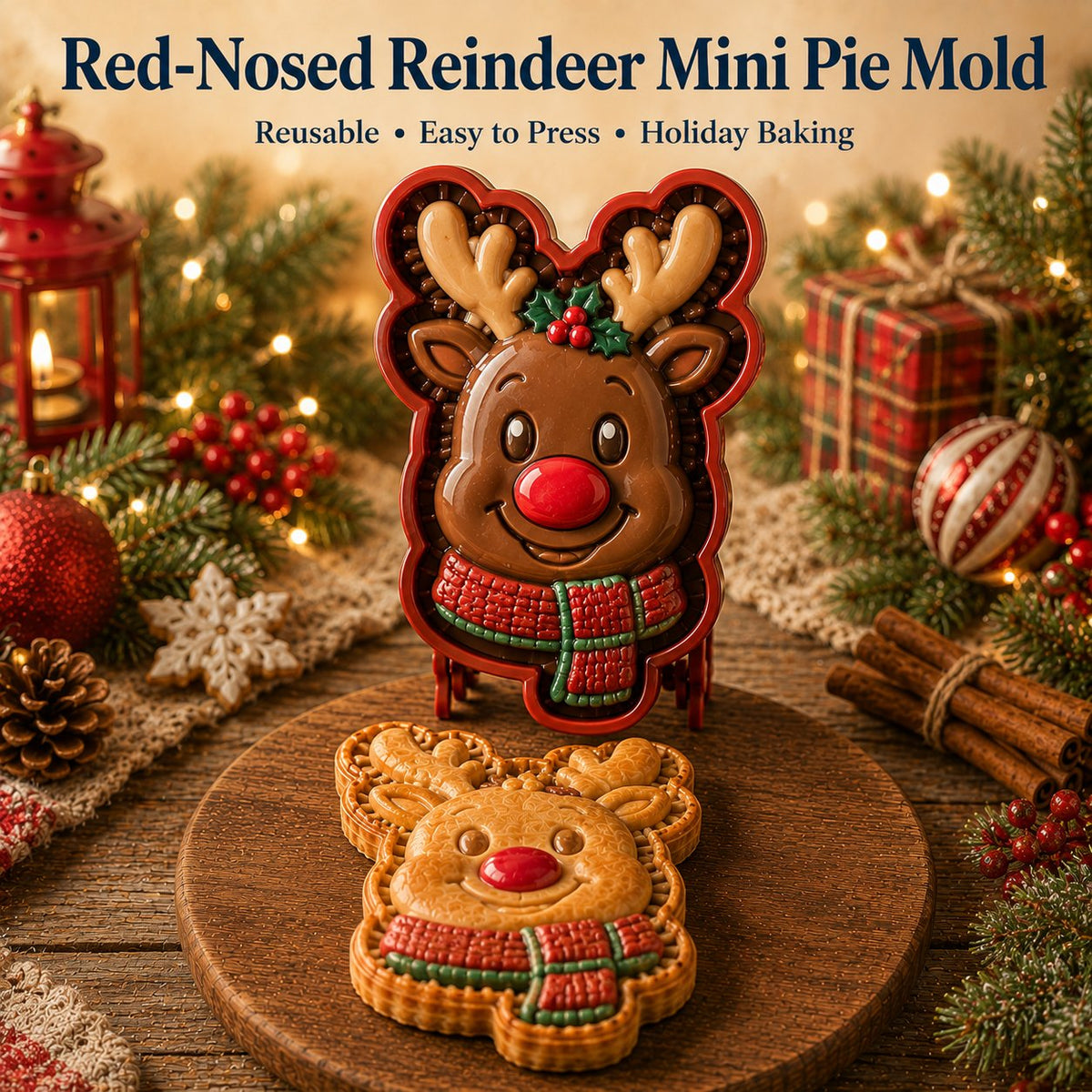 🎄 ONLY $5.99 ✨ 16-Design Christmas Mini Pie Mold Set – Reusable Holiday Baking Molds