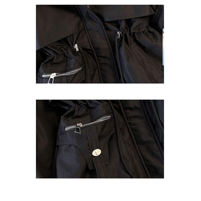 🔥 50% OFF ✨ Women’s Mid-Length Parka – Defined Waist, Faux-Fur Detail & Practical Pockets