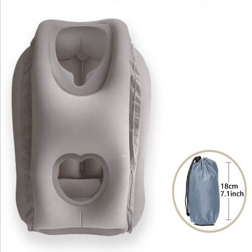 ✈️ 67% OFF | Inflatable Ergonomic Travel Pillow – Quick Inflate & Storage Bag