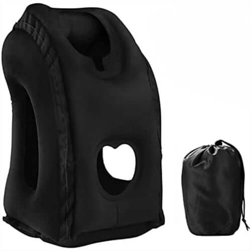✈️ 67% OFF | Inflatable Ergonomic Travel Pillow – Quick Inflate & Storage Bag