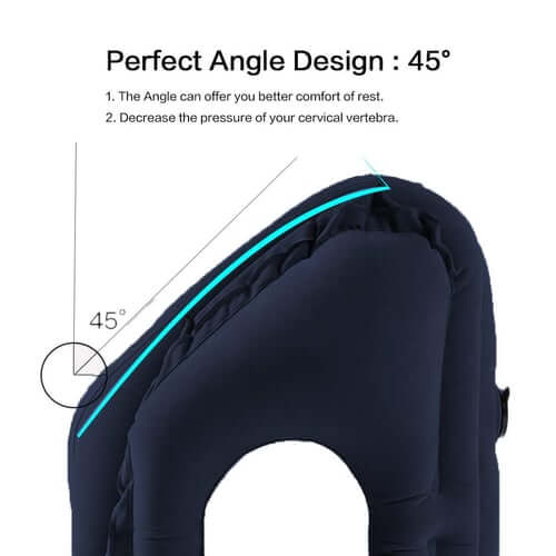 ✈️ 67% OFF | Inflatable Ergonomic Travel Pillow – Quick Inflate & Storage Bag