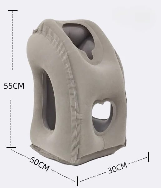 ✈️ 67% OFF | Inflatable Ergonomic Travel Pillow – Quick Inflate & Storage Bag