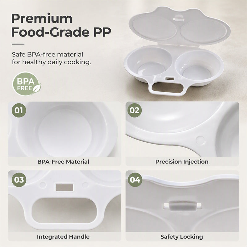 🔥 50% OFF ✨ Microwave Egg Cooker with Lid – Dual Egg Tray & Quick Breakfast Prep