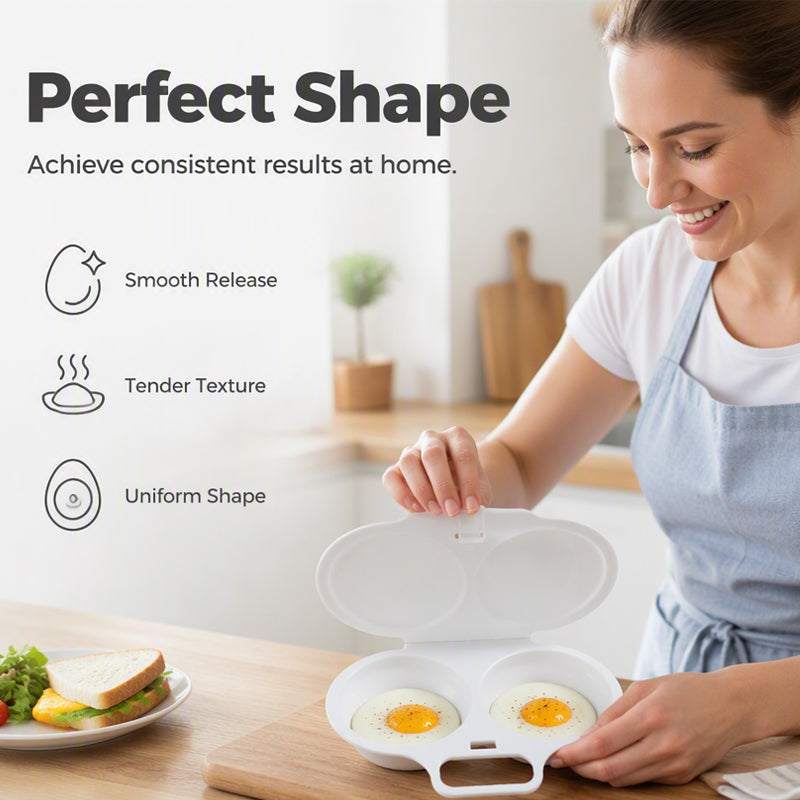 🔥 50% OFF ✨ Microwave Egg Cooker with Lid – Dual Egg Tray & Quick Breakfast Prep