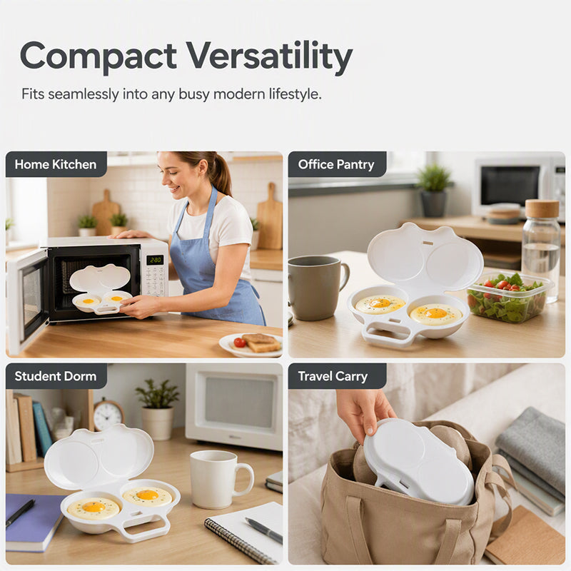 🔥 50% OFF ✨ Microwave Egg Cooker with Lid – Dual Egg Tray & Quick Breakfast Prep