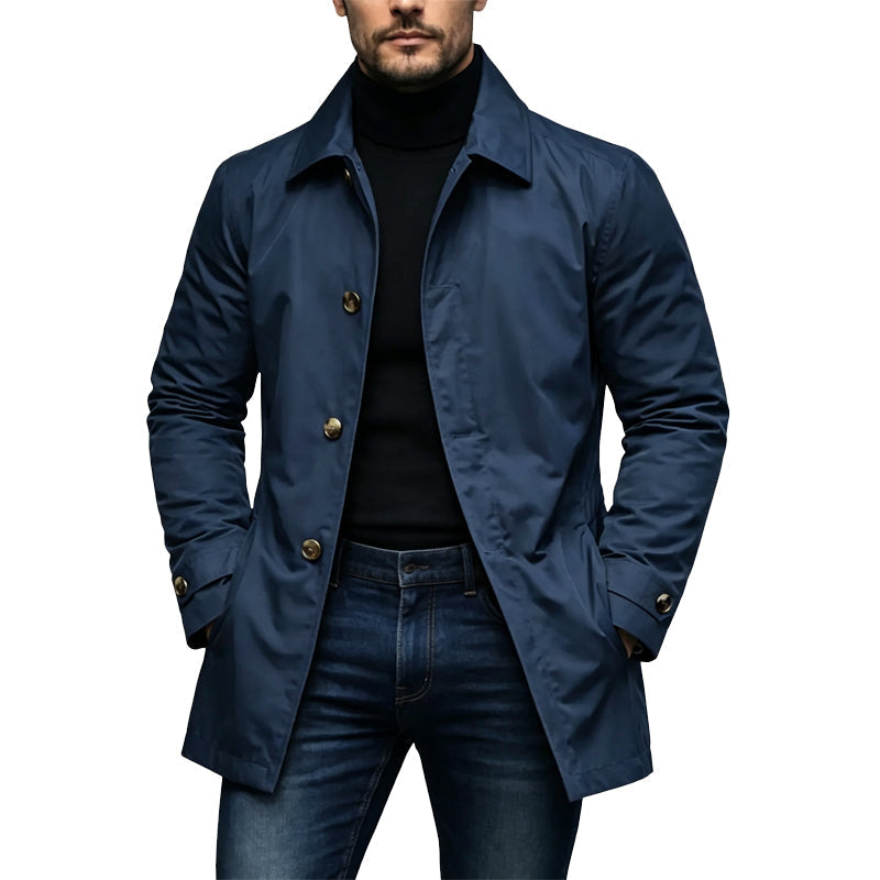 🔥 69% OFF | Men's Waterproof Mid-Length Trench Coat – Smart Urban Fit