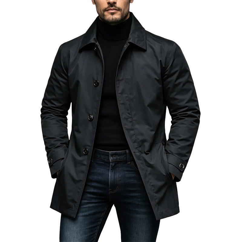 🔥 69% OFF | Men's Waterproof Mid-Length Trench Coat – Smart Urban Fit