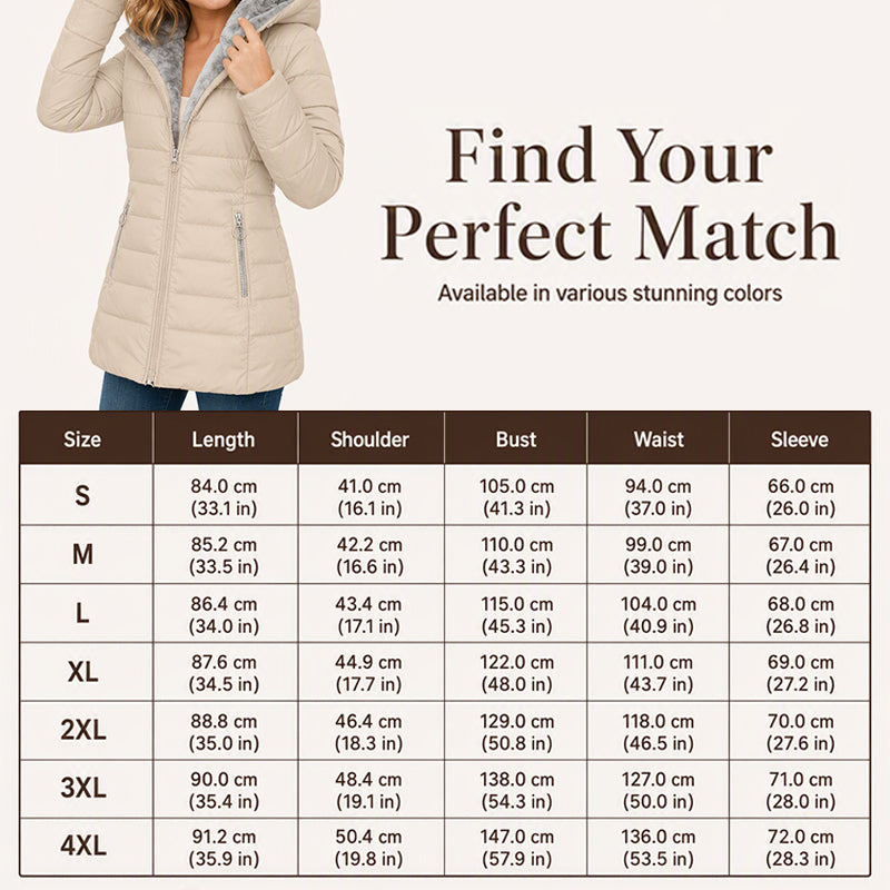 ⌛Limited-Time 50% OFF🛍️ Women's Slim-Fit Insulated Hooded Coat – Warm, Windproof & Flattering