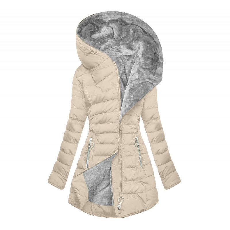 ⌛Limited-Time 50% OFF🛍️ Women's Slim-Fit Insulated Hooded Coat – Warm, Windproof & Flattering
