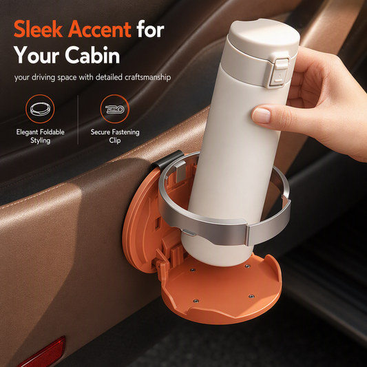 🔥 60% OFF ✨ Foldable Car Cup Holder – Secure Bottle Holder for Doors & Interior Panels