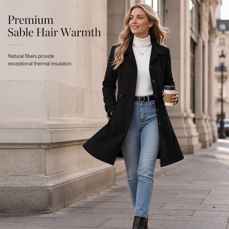 🔥 50% OFF ✨ Women’s Single-Breasted Slim Coat – Chic Fall & Winter Outerwear