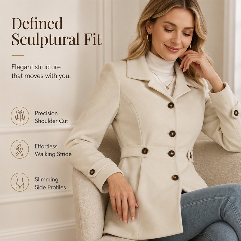 🔥 50% OFF ✨ Women’s Single-Breasted Slim Coat – Chic Fall & Winter Outerwear