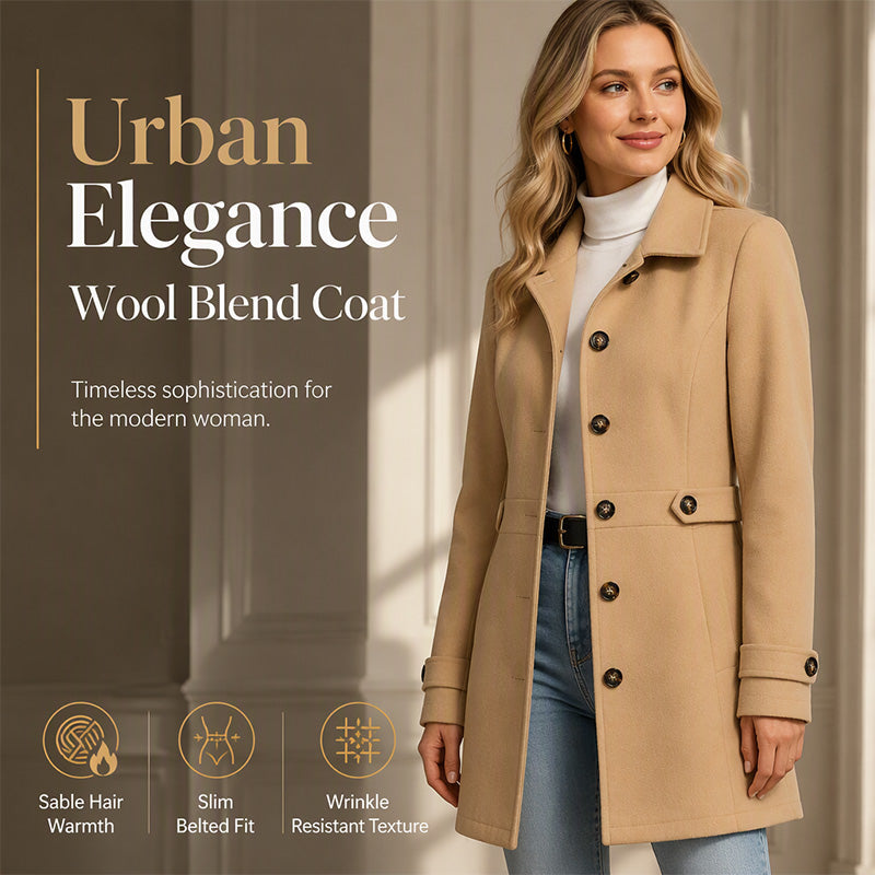 🔥 50% OFF ✨ Women’s Single-Breasted Slim Coat – Chic Fall & Winter Outerwear