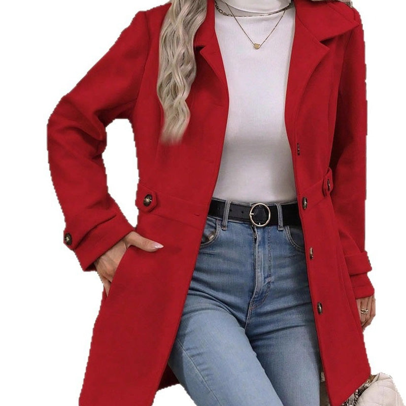 🔥 50% OFF ✨ Women’s Single-Breasted Slim Coat – Chic Fall & Winter Outerwear