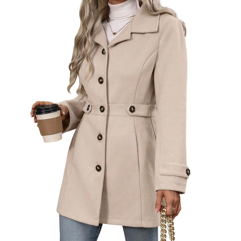 🔥 50% OFF ✨ Women’s Single-Breasted Slim Coat – Chic Fall & Winter Outerwear