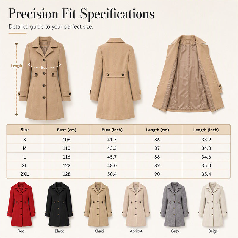 🔥 50% OFF ✨ Women’s Single-Breasted Slim Coat – Chic Fall & Winter Outerwear