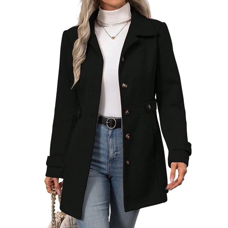 🔥 50% OFF ✨ Women’s Single-Breasted Slim Coat – Chic Fall & Winter Outerwear