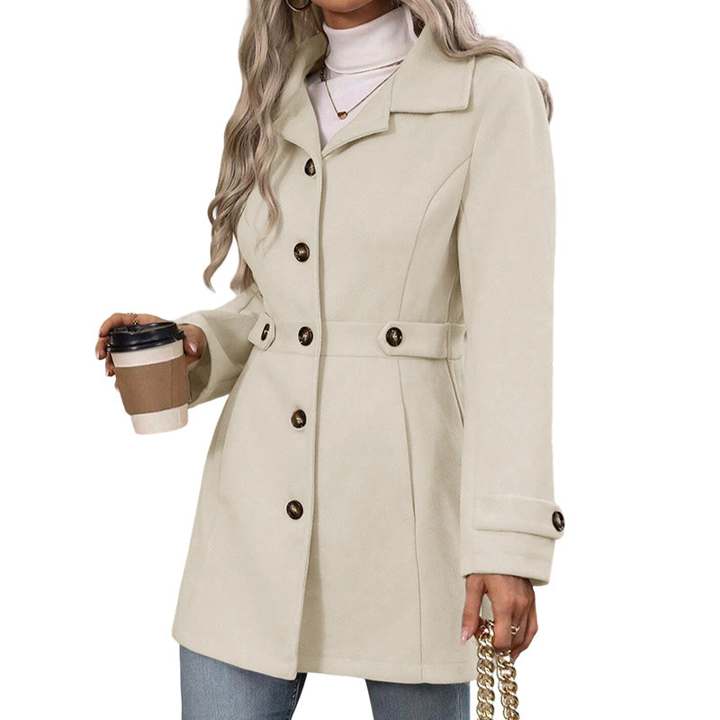 🔥 50% OFF ✨ Women’s Single-Breasted Slim Coat – Chic Fall & Winter Outerwear
