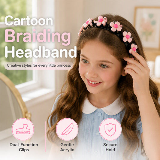 ✨ VANADAILY PICK ✨ Cartoon Braiding Headband for Girls – Cute Hair Accessory