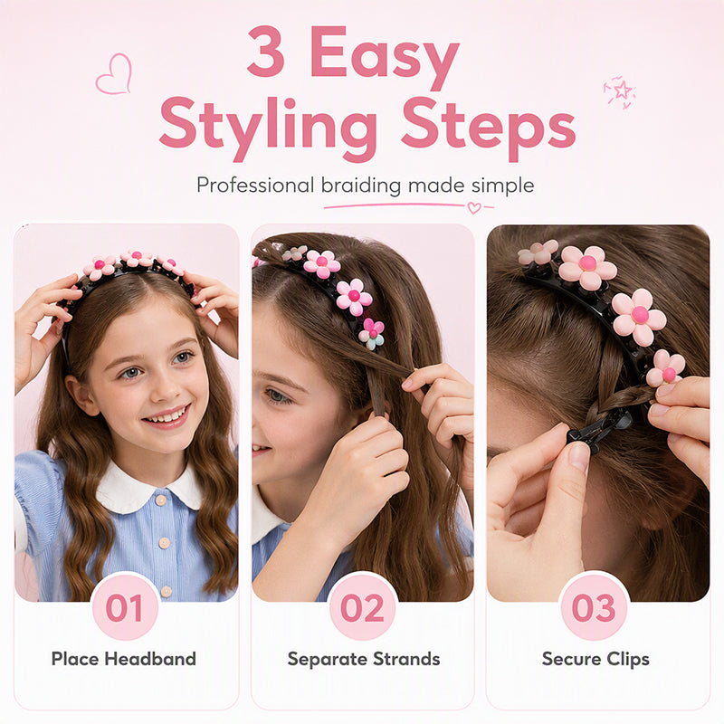 ✨ VANADAILY PICK ✨ Cartoon Braiding Headband for Girls – Cute Hair Accessory