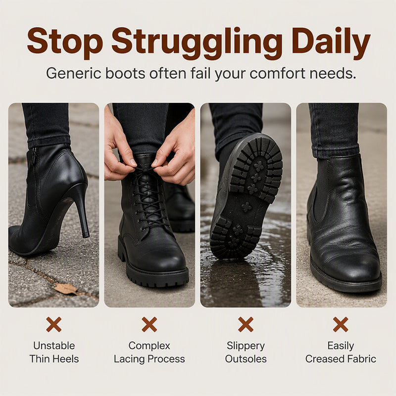 🔥 50% OFF ✨ Women’s Classic Lace-Up Martin Boots – Comfortable Mid-Calf Boots