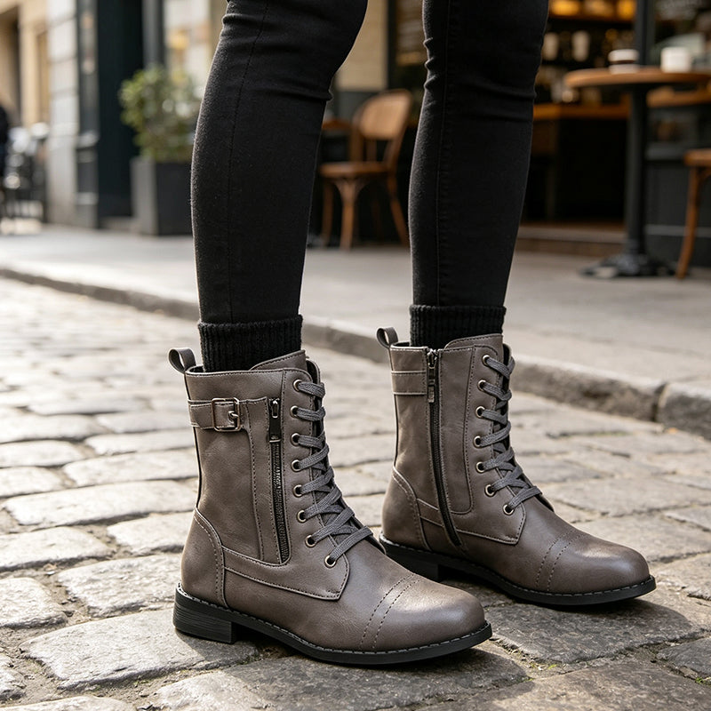 🔥 50% OFF ✨ Women’s Classic Lace-Up Martin Boots – Comfortable Mid-Calf Boots