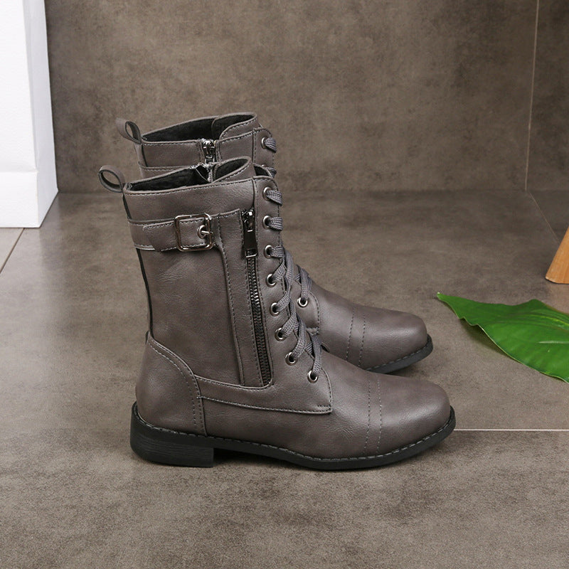 🔥 50% OFF ✨ Women’s Classic Lace-Up Martin Boots – Comfortable Mid-Calf Boots