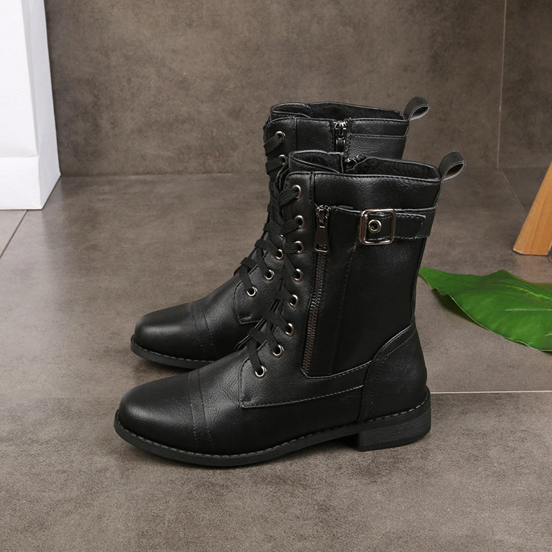 🔥 50% OFF ✨ Women’s Classic Lace-Up Martin Boots – Comfortable Mid-Calf Boots
