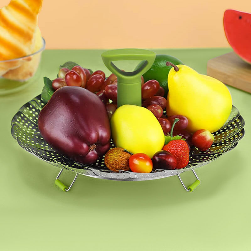 🔥 49% OFF ✨ Expandable Stainless Steel Steamer Basket – Foldable Pot Insert