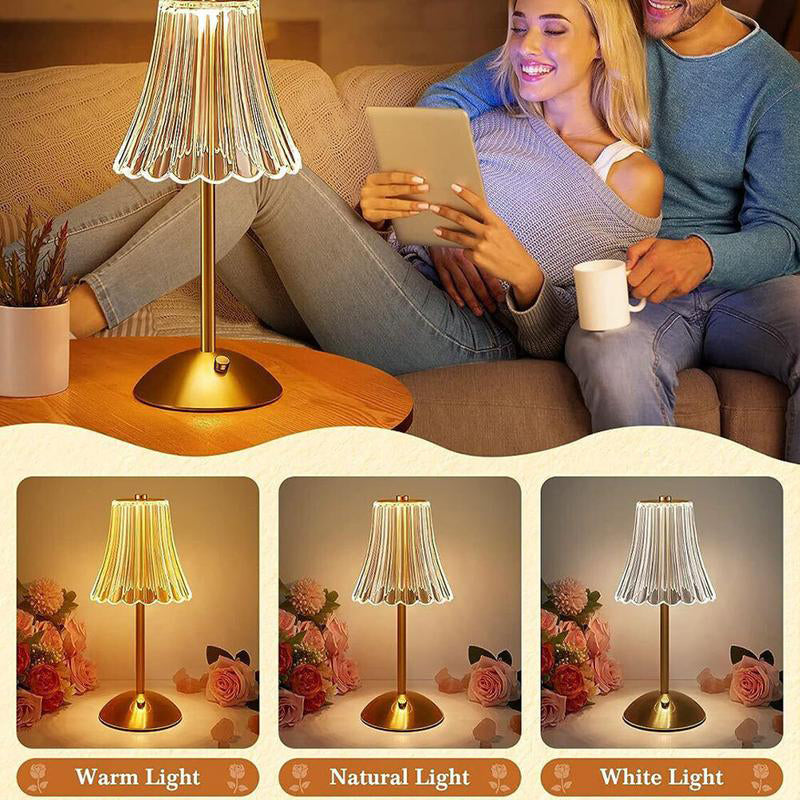 🔥 50% OFF ✨ Retro Rechargeable Table Lamp – Touch Dimming, 3 Light Tones & Cordless Design
