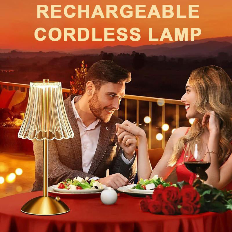 🔥 50% OFF ✨ Retro Rechargeable Table Lamp – Touch Dimming, 3 Light Tones & Cordless Design