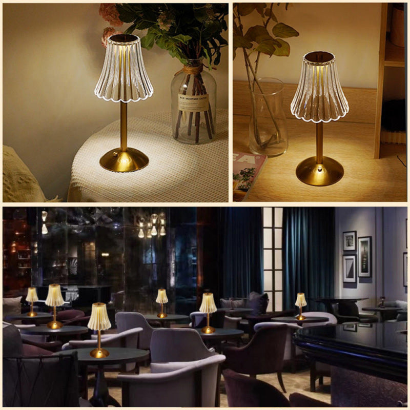 🔥 50% OFF ✨ Retro Rechargeable Table Lamp – Touch Dimming, 3 Light Tones & Cordless Design
