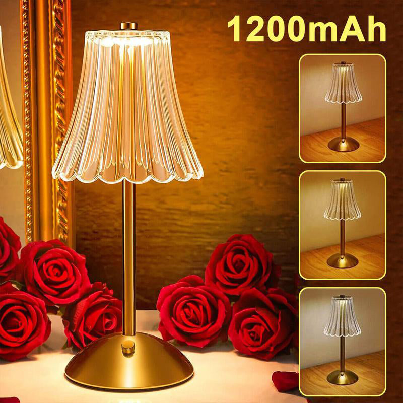 🔥 50% OFF ✨ Retro Rechargeable Table Lamp – Touch Dimming, 3 Light Tones & Cordless Design