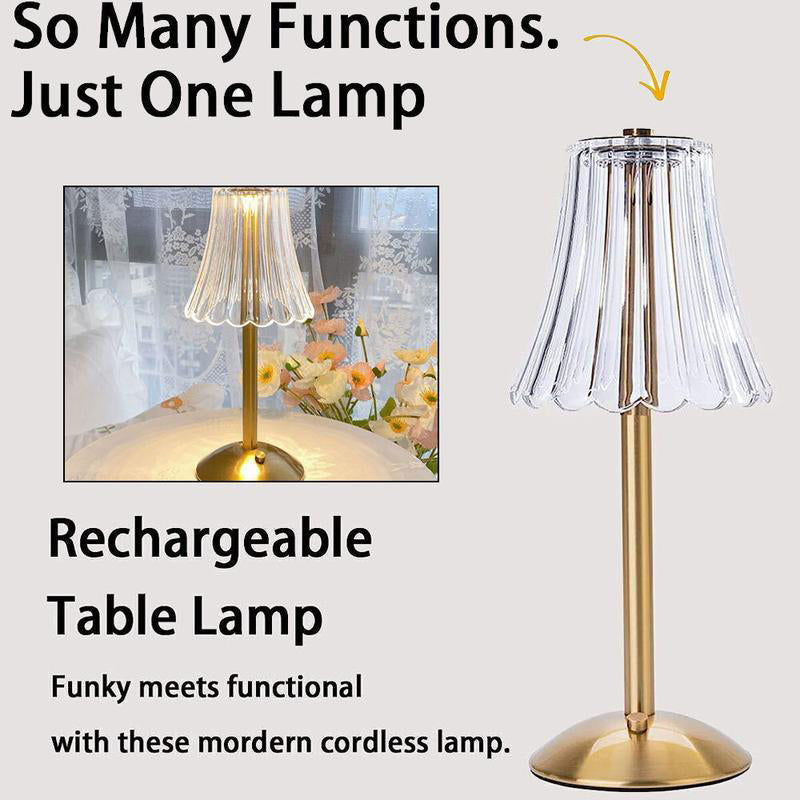 🔥 50% OFF ✨ Retro Rechargeable Table Lamp – Touch Dimming, 3 Light Tones & Cordless Design